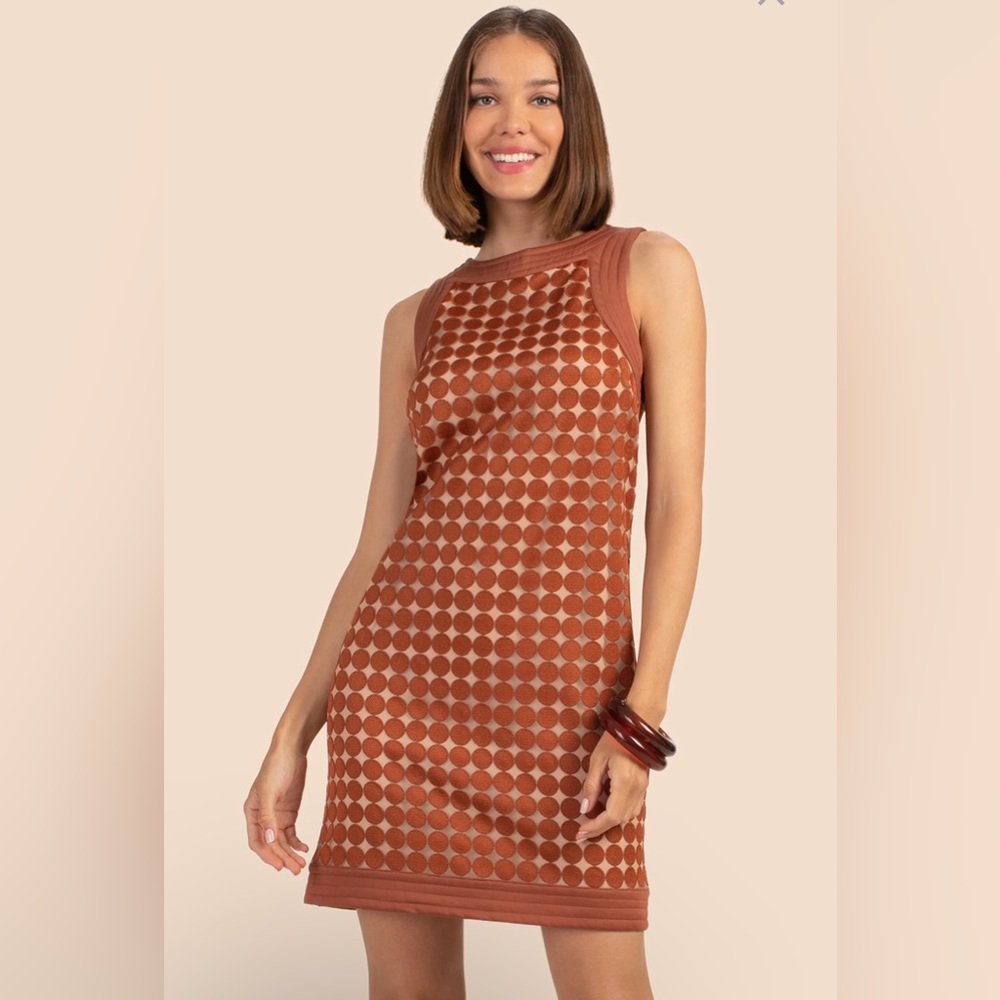 Trina Turk Brown Geometric Mini Dress